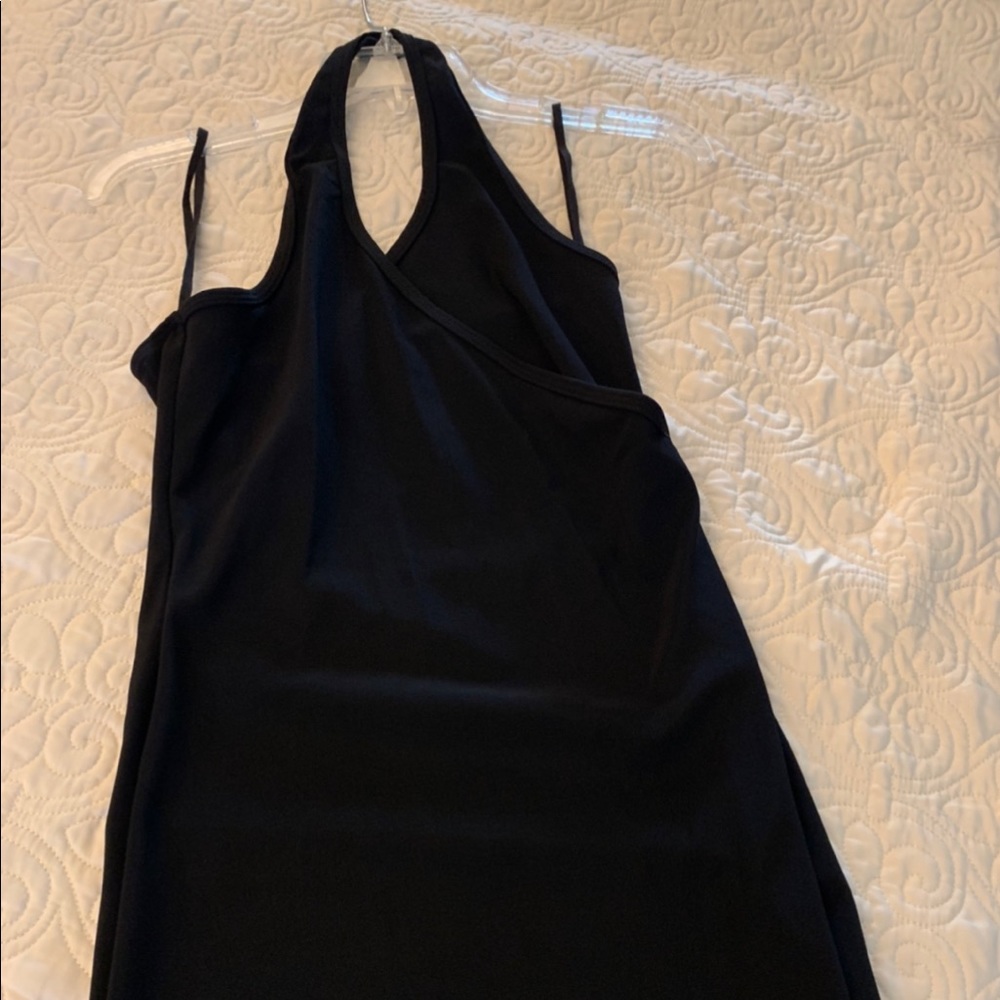 Vintage Ca he Black Halter Maxi Dress